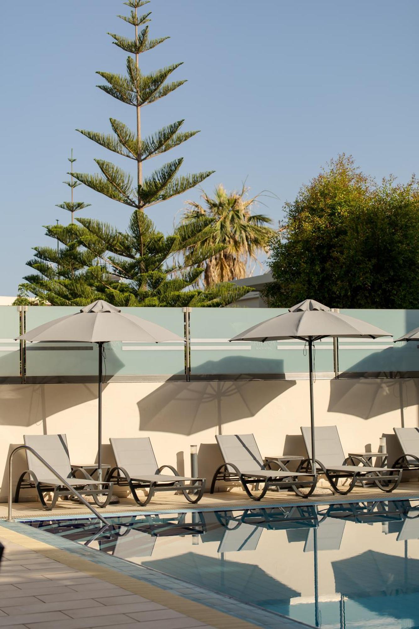 Athina Beach Hotel Kato Daratso Bagian luar foto